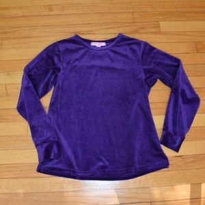 Deep Purple Velvet-texture Shirt